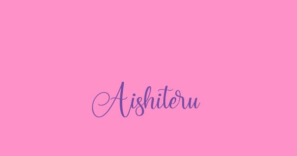 Aishiteru Lover font thumbnail